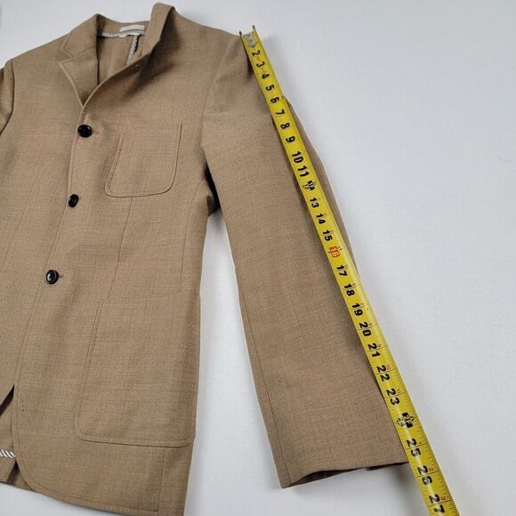 Club Monaco Beige Tan Wool Blazer Jacket Mens Size Medium Button Up - Picture 7 of 12